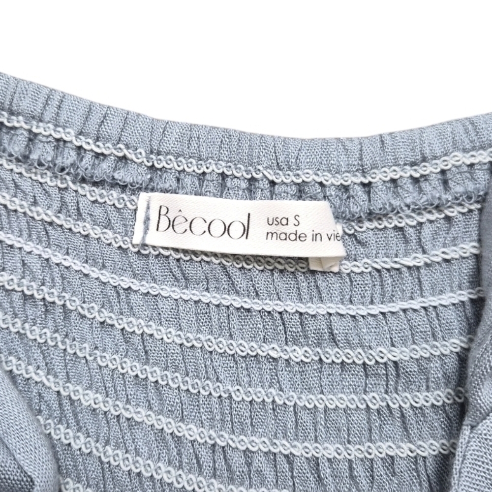Becool Tiered Maxi Dress Sea Blue Size Small - Picture 5 of 14